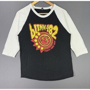 Vintage Y2K Blink 182 Crappy Punk Rock Smiley Concert Shirt Tour Album Skate Tee